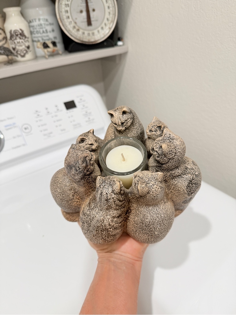 Original Windstone Editions Circle of Cats Candle Lamp, Sculpted by Melody Peña. - Picture 7 of 17